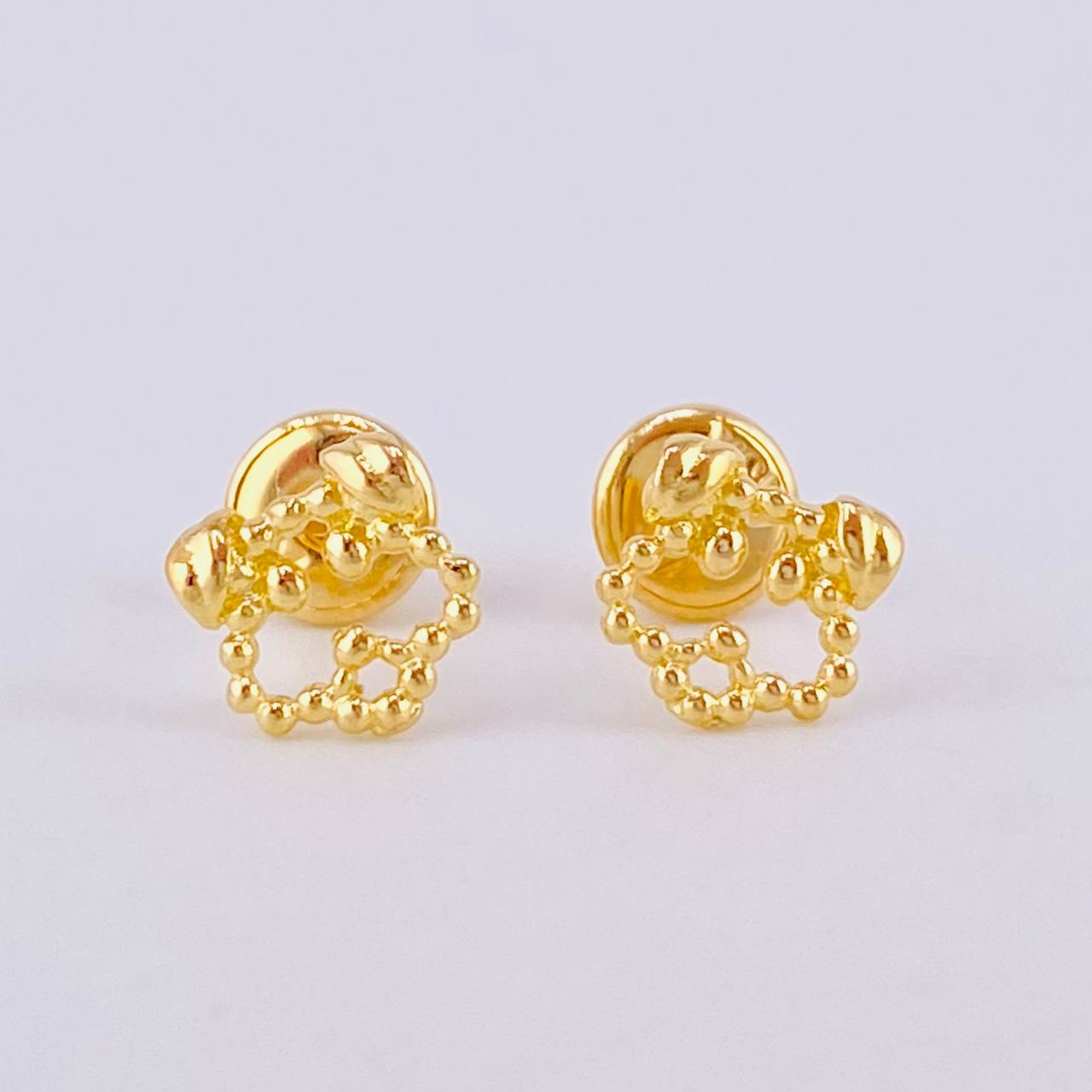 Topos Perro Cachetón 0.85gr / 6.6mm Oro Amarillo 18K