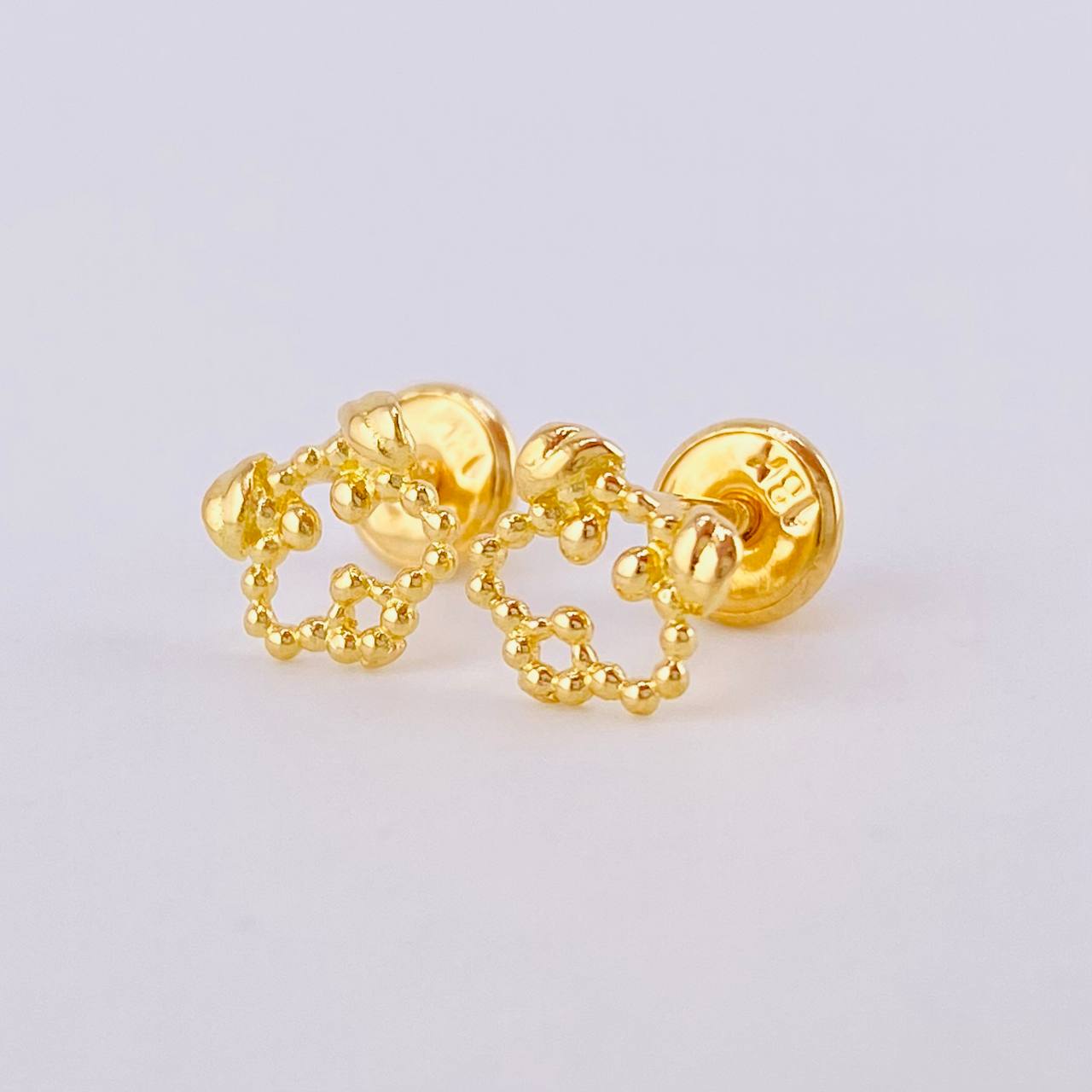 Topos Perro Cachetón 0.85gr / 6.6mm Oro Amarillo 18K