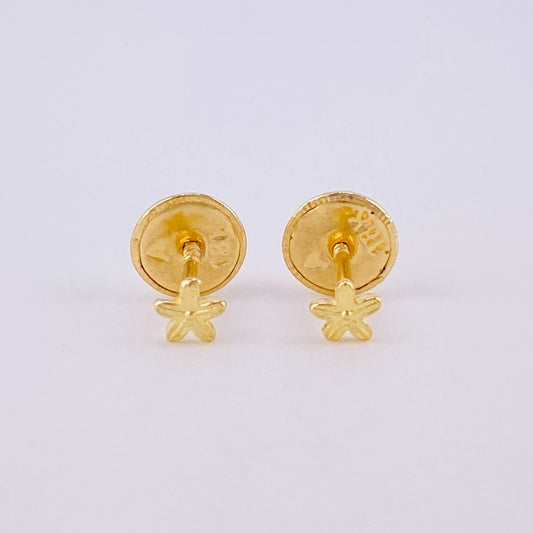 Starfish Stud Earrings 0.4gr / 3.2mm 18K Yellow Gold