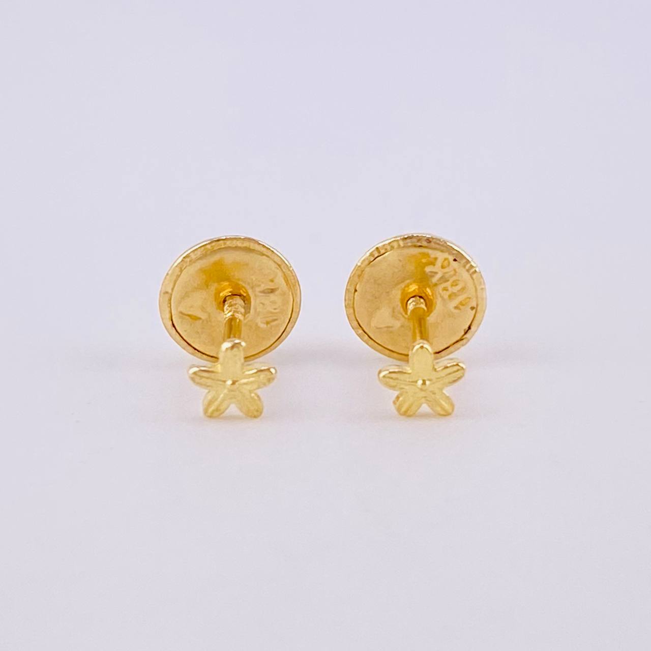 Stud Earrings Starfish 0.4gr / 3.3mm Yellow 18K Gold ©