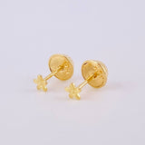 Stud Earrings Starfish 0.4gr / 3.3mm Yellow 18K Gold ©