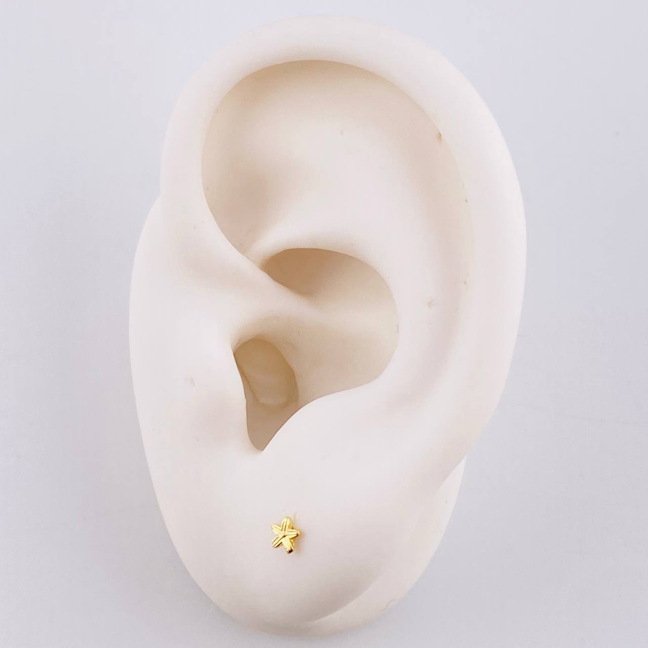Stud Earrings Starfish 0.4gr / 3.3mm Yellow 18K Gold ©