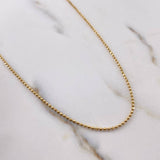Military Chain 5.4gr / 60cm / 1mm Diamond Cut Yellow Gold +3 18K &