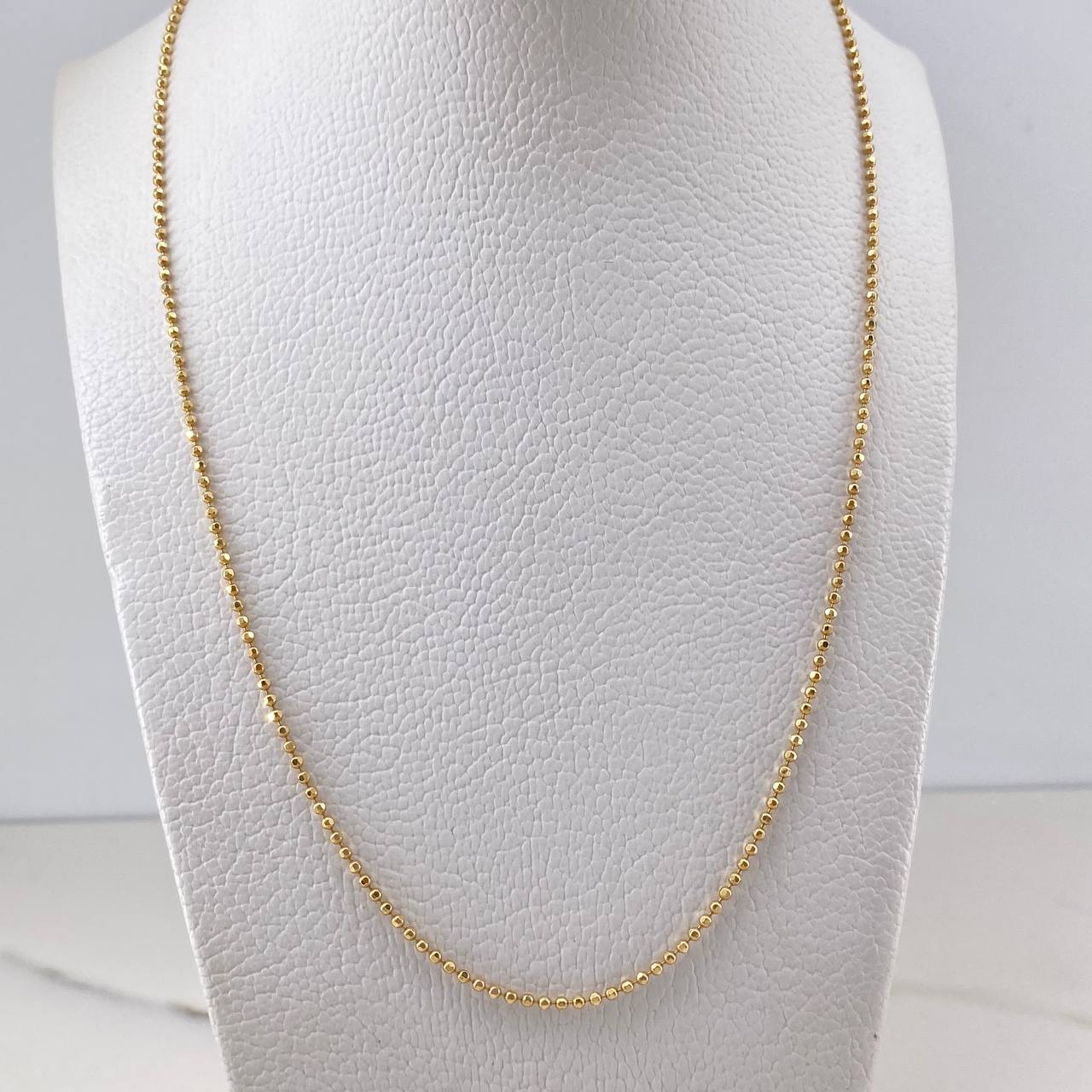 Military Chain 5.4gr / 60cm / 1mm Diamond Cut Yellow Gold +3 18K &