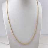 Military Chain 5.4gr / 60cm / 1mm Diamond Cut Yellow Gold +3 18K &