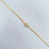 Flat Mariner Chain 4.1gr / 50cm / 1.7mm Yellow Gold +3 18K &