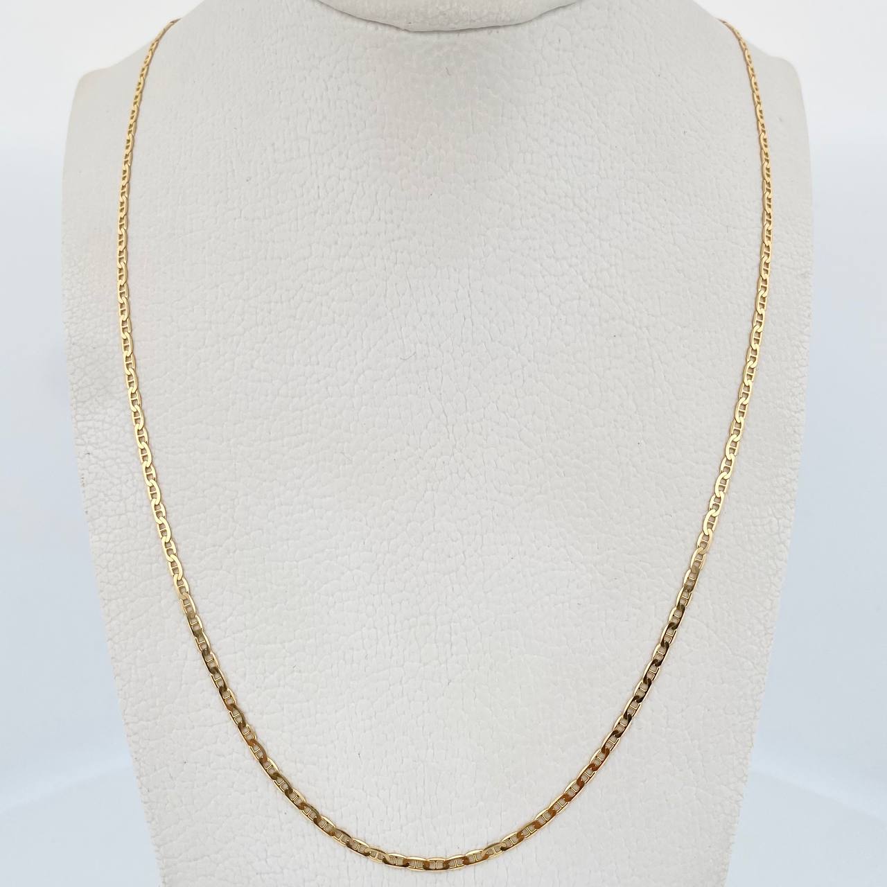 Flat Mariner Chain 4.1gr / 50cm / 1.7mm Yellow Gold +3 18K &