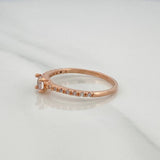 Anillo Solitario Churumbela 1.85gr / T7 1/4 / Oro Rosa 18K &