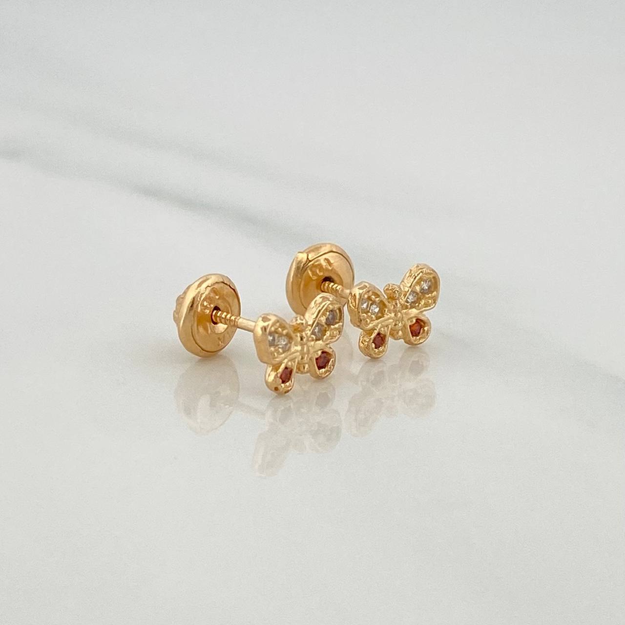 Topos Mariposa 0.9gr / 7.2mm Oro Amarillo 18K %