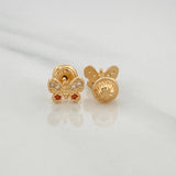 Topos Mariposa 0.9gr / 7.2mm Oro Amarillo 18K %