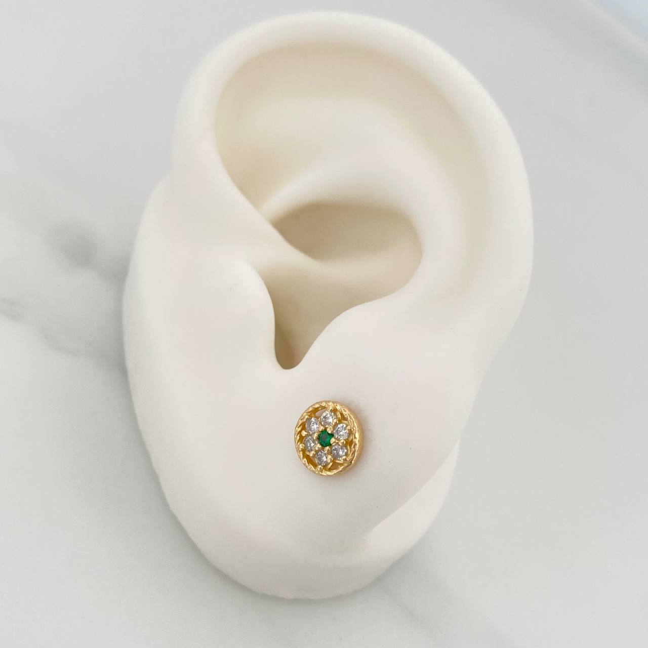 Topos Flor 1.2gr / 6.5mm Oro Amarillo 18K %