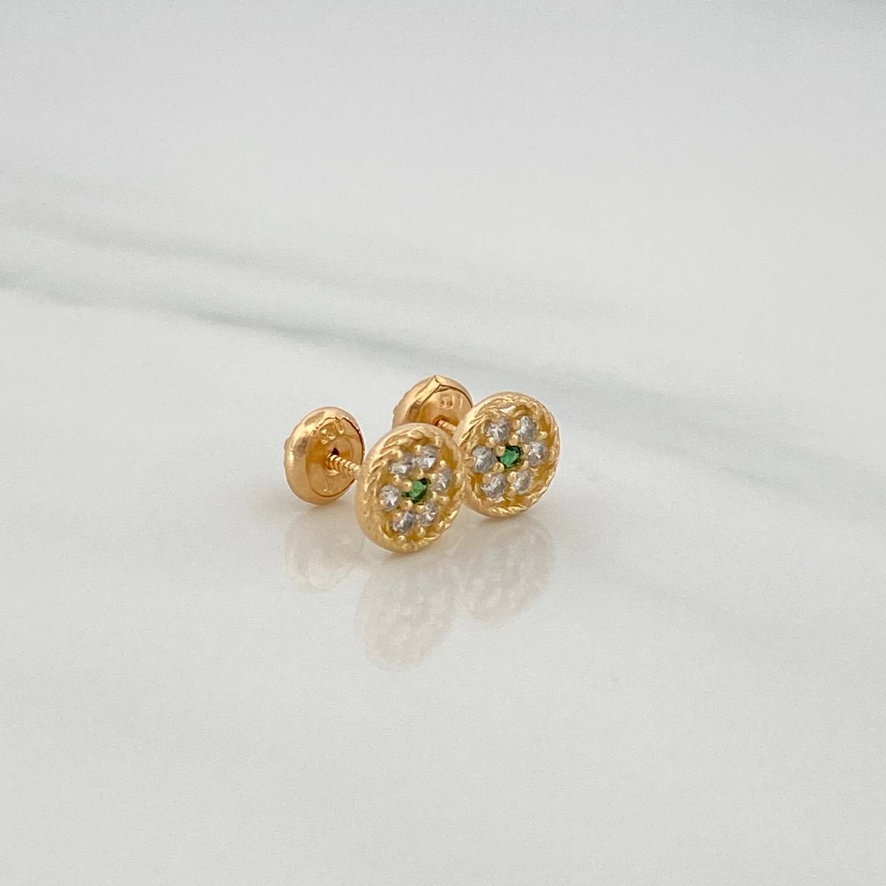Topos Flor 1.2gr / 6.5mm Oro Amarillo 18K %