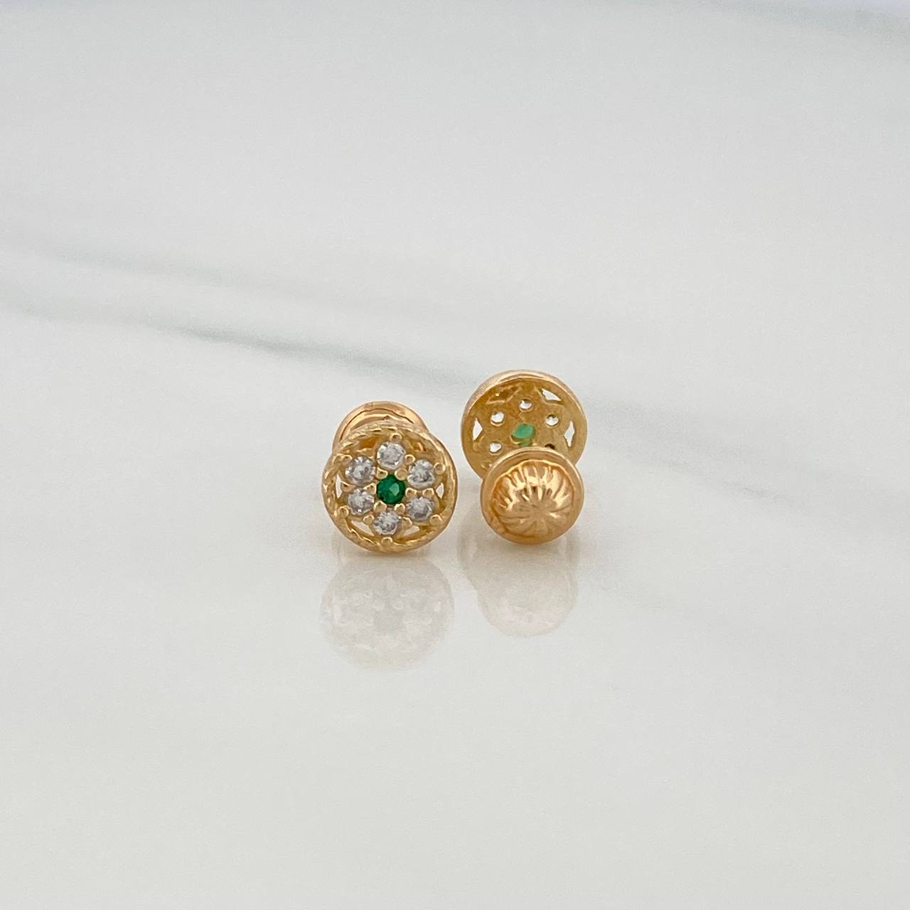 Topos Flor 1.2gr / 6.5mm Oro Amarillo 18K %