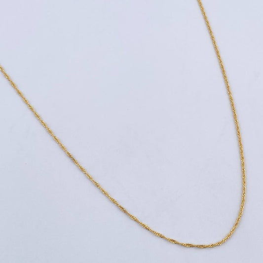 Cadena Singapur 1.05gr / 50cm / +3Oro 18K $