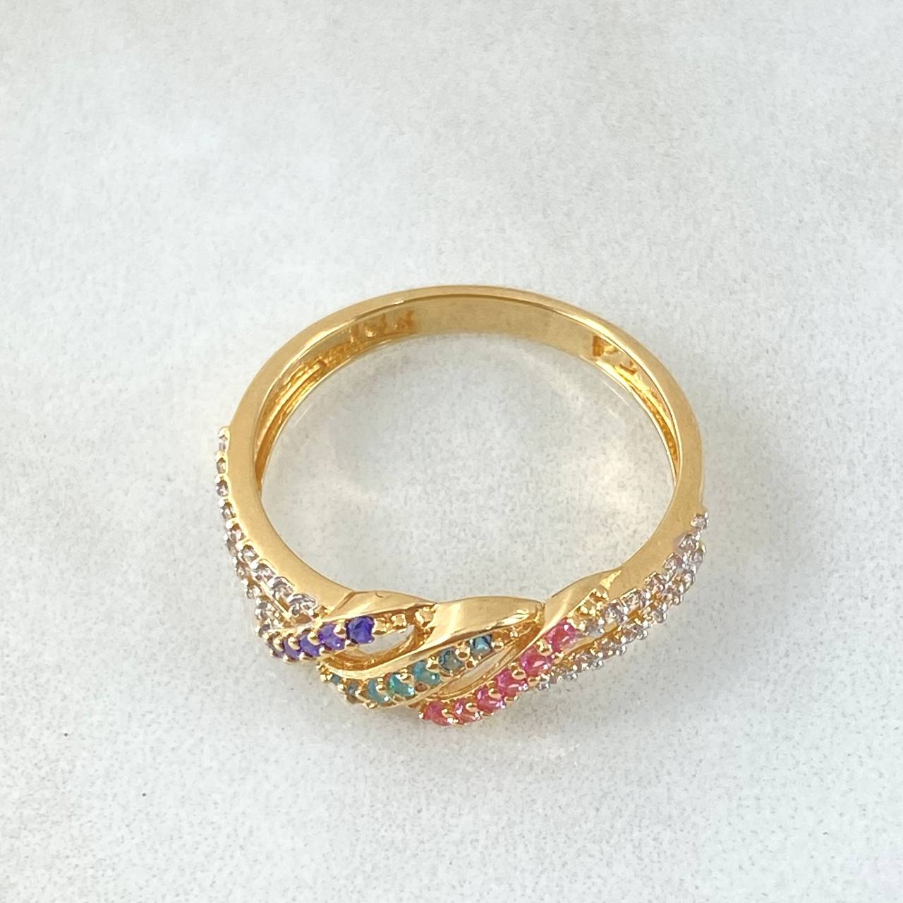 Interlaced Rail Ring 2.7gr / Size 7 1/2 / 18K Gold ©