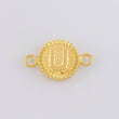 Charm Letter U Framed Border 0.55g / 3/4 in 18K Yellow Gold