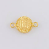 Charm Letter U Framed Border 0.55g / 3/4 in 18K Yellow Gold