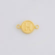 Herraje Letra H Doble Textura 0.6g / 3/4 in Oro Amarillo 18K