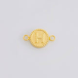 Herraje Letra H Doble Textura 0.6g / 3/4 in Oro Amarillo 18K
