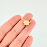 Herraje Letra H Doble Textura 0.6g / 3/4 in Oro Amarillo 18K