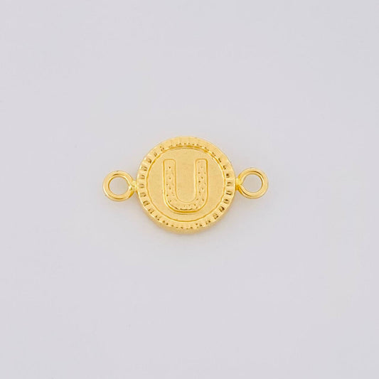 Herraje Letra U Doble Textura 0.6g / 3/4 in Oro Amarillo 18K