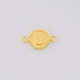 Herraje Letra U Doble Textura 0.6g / 3/4 in Oro Amarillo 18K
