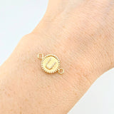 Herraje Letra U Doble Textura 0.6g / 3/4 in Oro Amarillo 18K