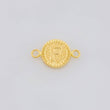 Herraje Letra F Marco Bordeado 0.55g / 3/4 in Oro Amarillo 18K