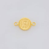 Herraje Letra F Marco Bordeado 0.55g / 3/4 in Oro Amarillo 18K
