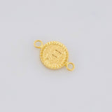 Herraje Letra F Marco Bordeado 0.55g / 3/4 in Oro Amarillo 18K