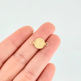 Herraje Letra F Marco Bordeado 0.55g / 3/4 in Oro Amarillo 18K