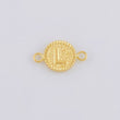 Herraje Letra L Marco Bordeado 0.55g / 3/4 in Oro Amarillo 18K