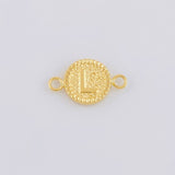 Herraje Letra L Marco Bordeado 0.55g / 3/4 in Oro Amarillo 18K