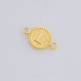Herraje Letra L Marco Bordeado 0.55g / 3/4 in Oro Amarillo 18K