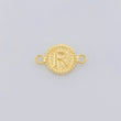 Herraje Letra R Marco Bordeado 0.55g / 3/4 in Oro Amarillo 18K