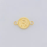 Herraje Letra R Marco Bordeado 0.55g / 3/4 in Oro Amarillo 18K