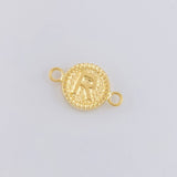 Herraje Letra R Marco Bordeado 0.55g / 3/4 in Oro Amarillo 18K