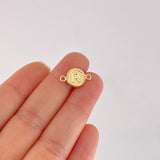 Herraje Letra X Marco Bordeado 0.55g / 3/4 in Oro Amarillo 18K