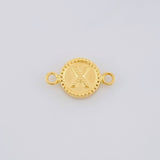 Herraje Letra X Doble Textura 0.6g / 3/4 in Oro Amarillo 18K