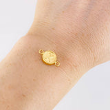 Herraje Letra X Marco Bordeado 0.6g / 3/4 in Oro Amarillo 18K