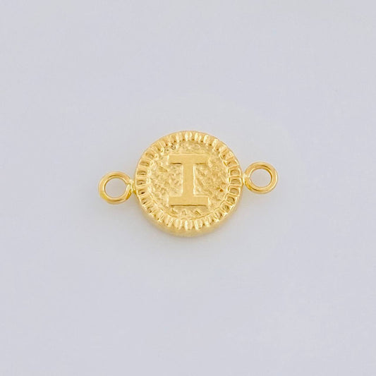 Herraje Letra I Marco Bordeado 0.55g / 3/4 in Oro Amarillo 18K