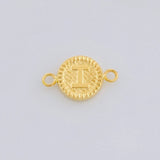 Herraje Letra I Marco Bordeado 0.55g / 3/4 in Oro Amarillo 18K