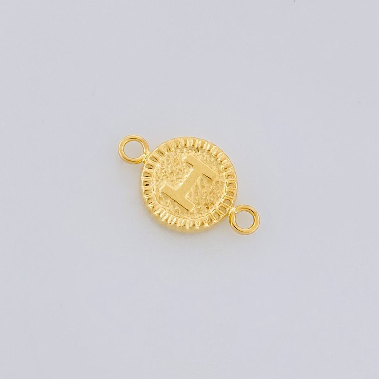 Herraje Letra I Marco Bordeado 0.6g / 3/4 in Oro Amarillo 18K