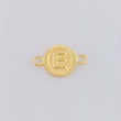 Charm Letter E Framed Border 0.55g / 3/4 in 18K Yellow Gold