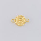 Charm Letter E Framed Border 0.55g / 3/4 in 18K Yellow Gold