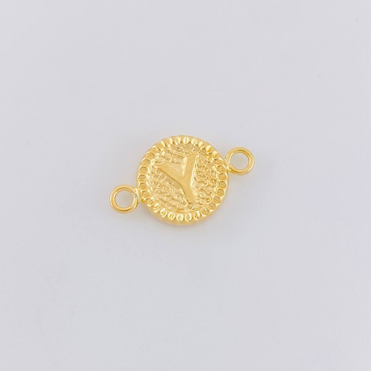 Herraje Letra Y Marco Bordeado 0.55g / 3/4 in Oro Amarillo 18K