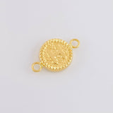 Herraje Letra H Marco Bordeado 0.6g / 3/4 in Oro Amarillo 18K