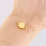 Charm Letter H Framed Border 0.65g / 3/4 in 18K Yellow Gold