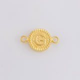 Herraje Letra G Marco Bordeado 0.6g / 3/4 in Oro Amarillo 18K