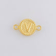 Herraje Letra V Marco Bordeado 0.6g / 3/4 in Oro Amarillo 18K